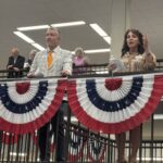 Jennifer Pearson and Ryan Stallings speaking at the Living Library event.