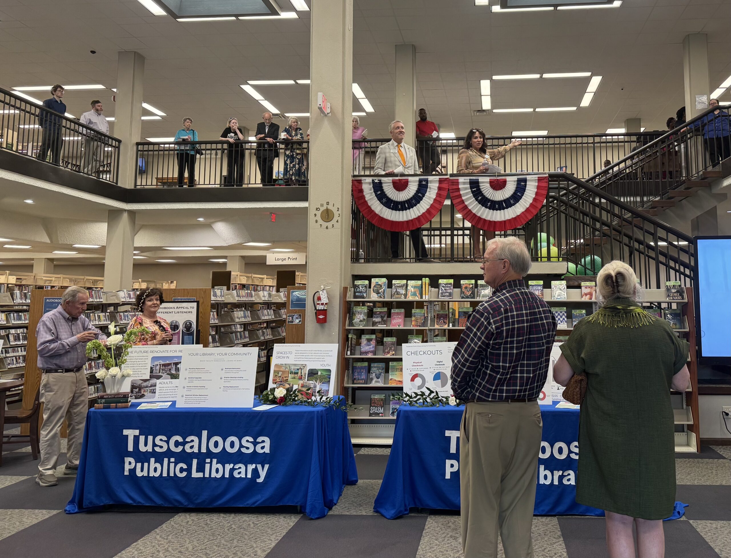 Interior of library at the Living Library event.